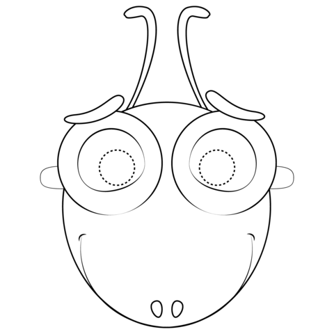 Cricket Mask Coloring Page